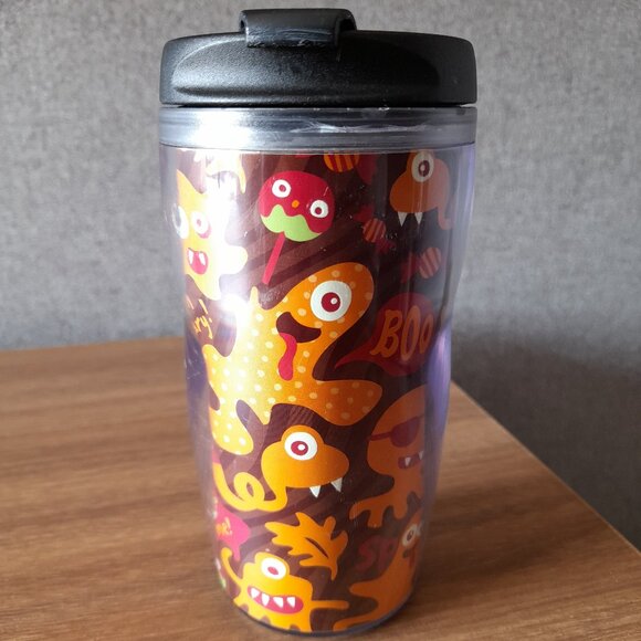 Starbucks Halloween Travel Tumbler "I'm Scary" Glow in the Dark 2006 Child Size - Picture 1 of 13